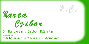 marta czibor business card